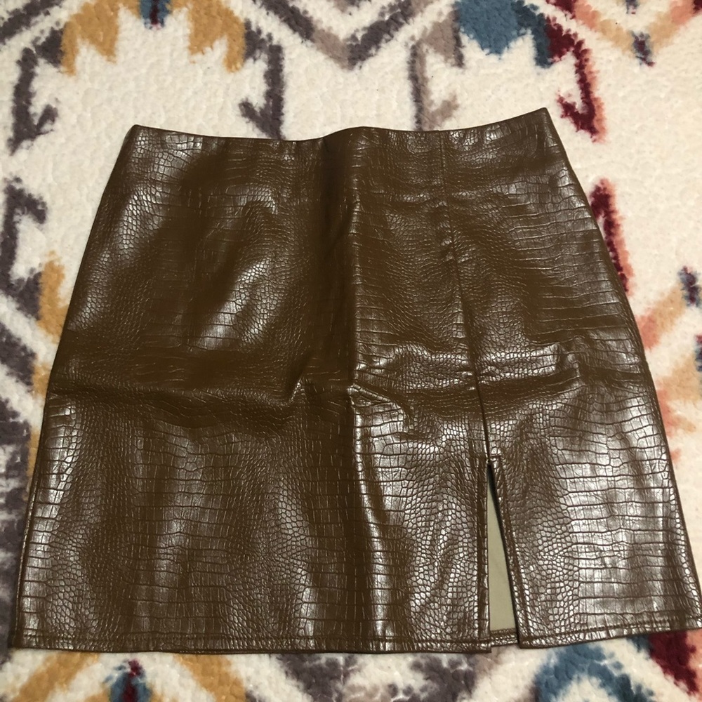 Snake print skirt